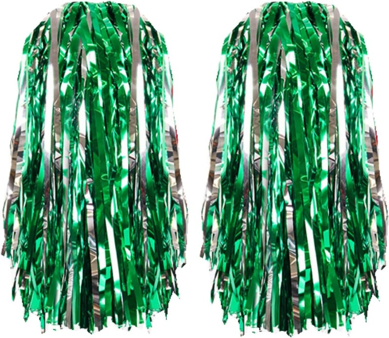 AUMIDO 2Pcs Cheerleading Pom Poms - Pompoms Cheer for Boy Girl School Sports Dance Games Team Spirit Cheer - Image 1